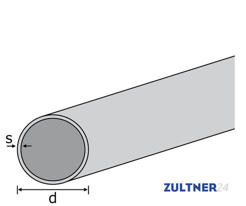 Alu-Rundrohr EN AW-6082 (AlMgSi1) 200x5 mm T6 gepresst  EZL 3 M