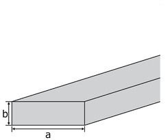 Alu-Flach EN-AW 6060 (AlMgSi0,5) 120x40 mm gepresst T66 EZL 6 m